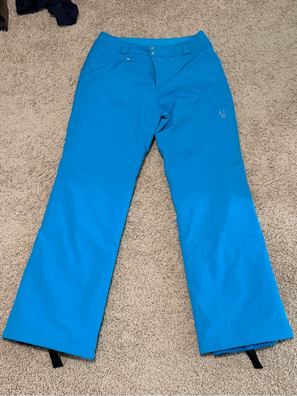Women’s Spyder Bright Blue Ski Pants - Insulated/Waterproof. Size 10.